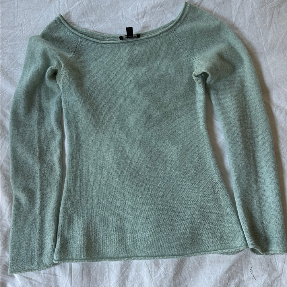 Light Green Long Sleeve Cashmere Sweater